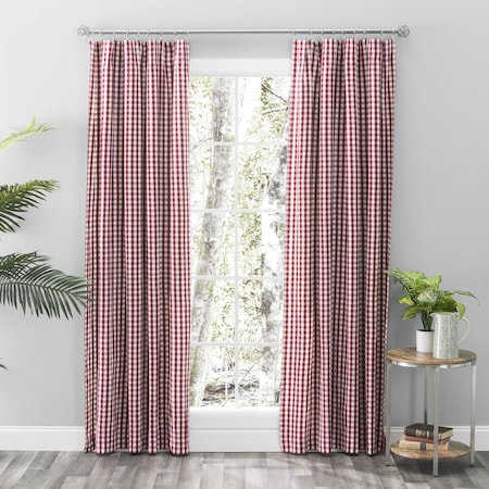 Checkmate Rod Pocket Curtain Pair With Tie-Backs